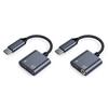 Type-C Audio Adapter Universal Safe Charging 2-in-1 Type-C to 3.5mm Headphone Jack Aux Converter Audio Cable for Mobile Phone