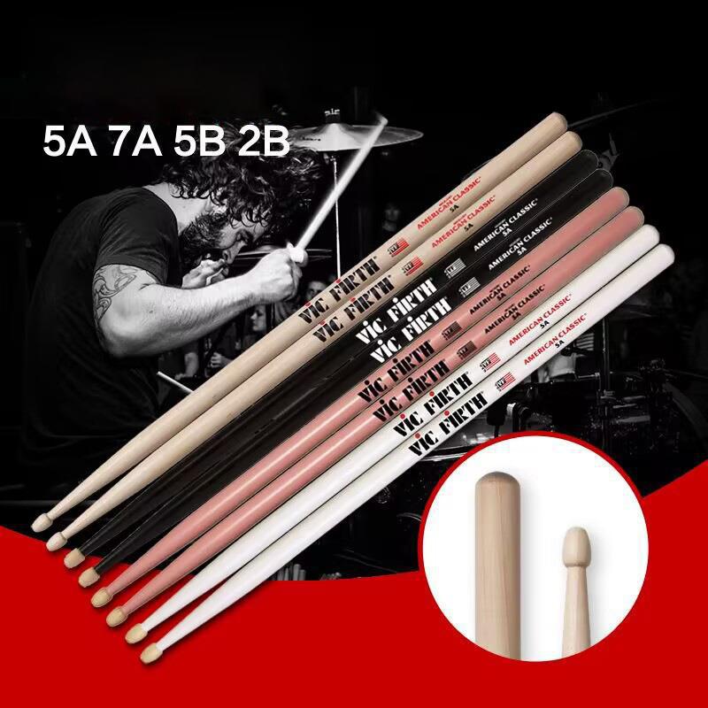 1 Paar Sticks 5A Holzspitze Gleichmäßiges Gewicht und Tonhöhe Amerikanische Drumsticks Gleichmäßiges Gewicht und Tonhöhe Amerikanische Hickory Drumsticks