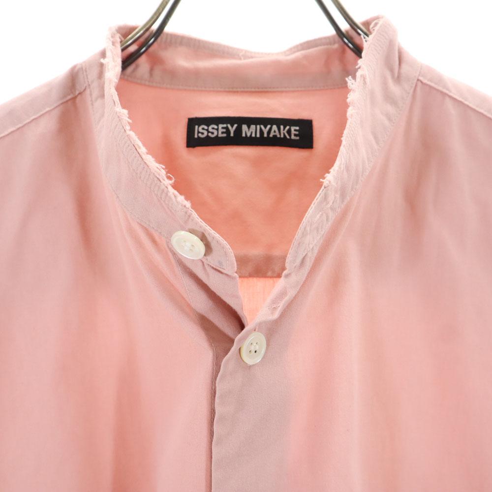 ISSEY MIYAKE Made In Japan Long Sleeve Band Collar Shirt 1 Pink Men's Used