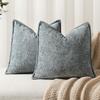 Fundas para Cojines Neutras Suaves de Chenilla Funda de Cojín Estilo Granja para Decoración de Sofá Dormitorio Sala de Estar Moderna