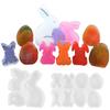 2pcs/set Easter Bunny Resin Silicone Mold Cute Easter Bunny Cupcake Cookie Baking Decorating Moulds Home Decorations