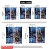 2pcs 2D Flat Printing Merry Christmas Popular Window Curtains Winter Snowman Christmas Tree Polyester Without Electricity Party