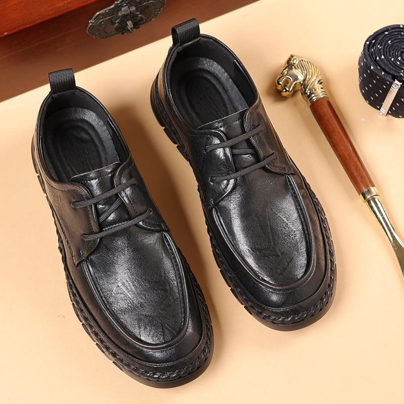 Fashion Genuine Leather Shoes For Man Leather Casual Shoes Fashion Business Oxford Shoes High Quality Designer Work Shoes