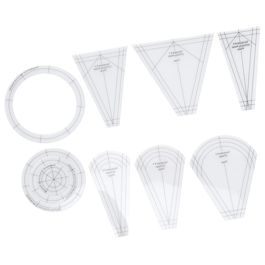 10pcs Quilting Rulers Multifunctional Transparent Acrylic Sewing Templates Sets for Quilting Sewing Stitching Craft
