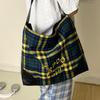 Retro Checkered Single-shoulder Bag Tote Bag Versatile and Fashionable Commuting Bag