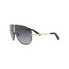 Philipp Plein Aviator Frame Stainless Steel Sunglasses Gold Gold Smoke