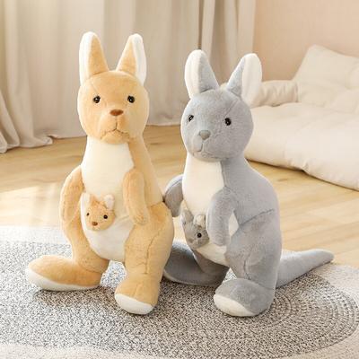 Kawaii Μητέρα και Παιδί Κάγκουρο Κούκλες Βελούδινες Χαριτωμένες Μεγάλο Μέγεθος Αυστραλία Κάγκουρο Βελούδινο Μαξιλάρι Γεμιστό Μαλακό για Παιδιά