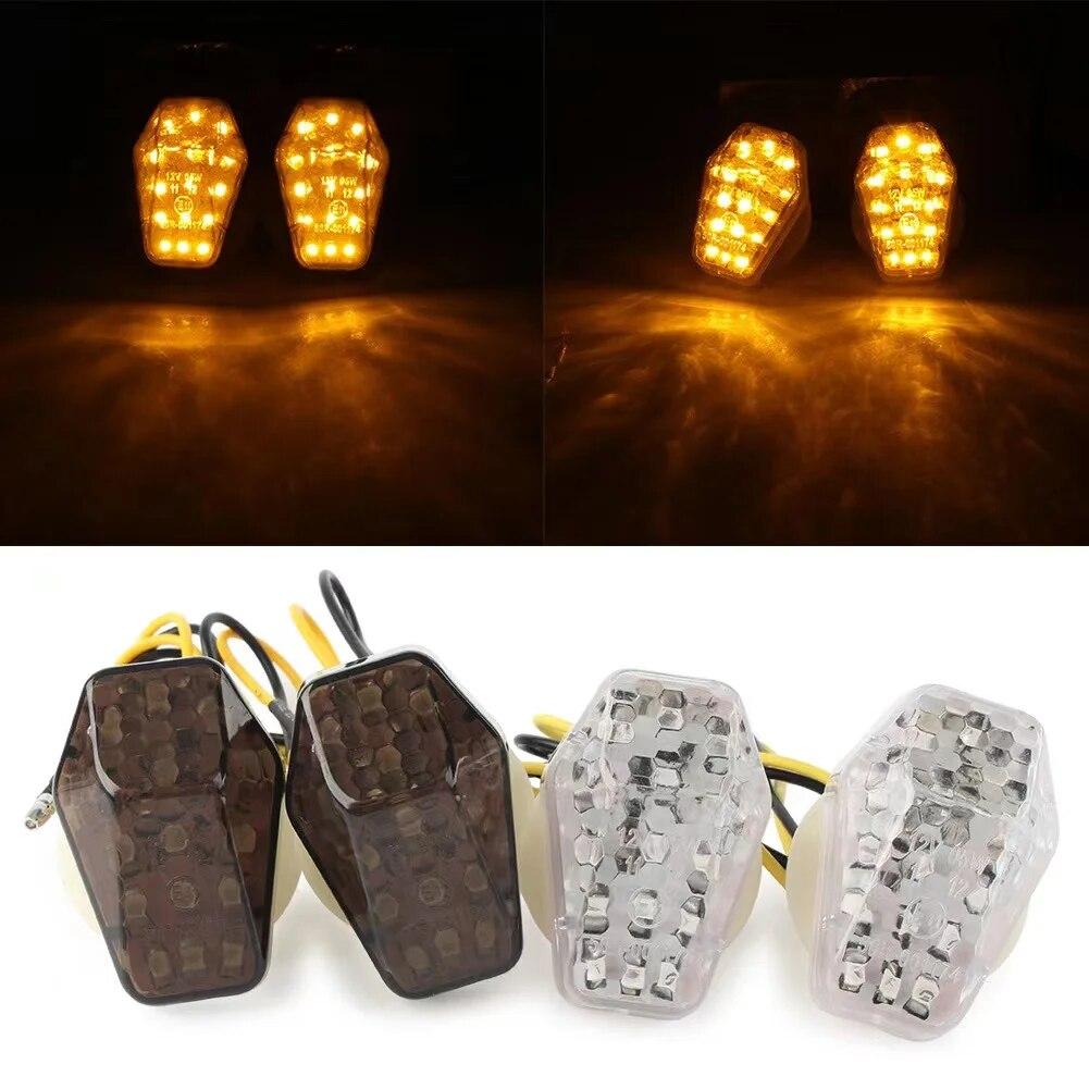 2PCS LED Turn Signal Lights Indicator Lamps Blinker For Suzuki GSXR 600 750 1000 SV 650/650 S 1000/1000S Bandit
