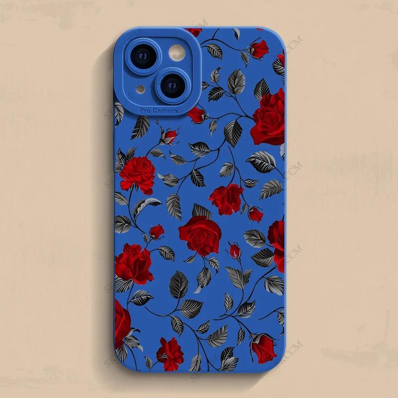Nový Retro Módní Růžový Kryt na Telefon Pro iPhone 16 15 14 13 12 11 Pro Max XS XR X 7 8 16 Plus Nárazuvzdorný Matný Měkký Silikonový Kryt