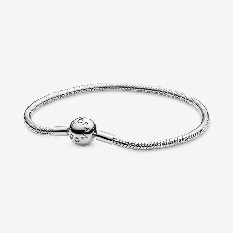 Pandora Moments Snake Chain Bracelet – Sterling Silver – 19cm – 590728‑19