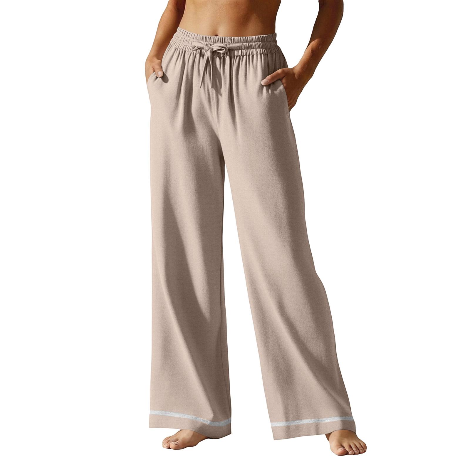 Женские повседневные свободные брюки Прямые широкие брюки Повседневные брюки M