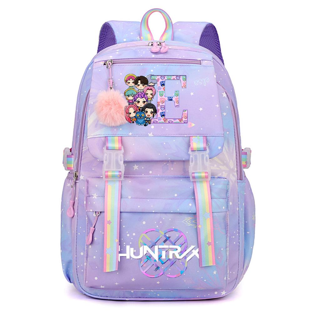 Anime K-Pop Dämonenjäger Bedruckter Wasserdichter Rucksack mit großem Fassungsvermögen Teenger Schüler Mädchen Junge Schultasche Buchtasche Damen Wasserdichte Reisetasche Rucksack
