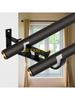 E28F 6Pcs Functional Double Curtain Rods Wall Holders Drapery Poles Metal Brackets