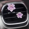 Tropical Car Vent Clip 1 Pair Flower Air Peach Blossom Conditioning Outlet Diffuser for Women Girls Cute Freshener Decor Interior Accessories