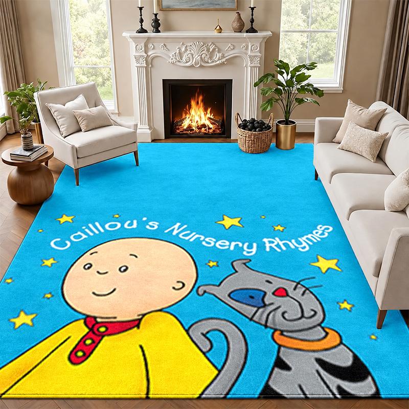 Caillou Carpet Door Mat for Living Room or Bedroom Protective Mat Under Chair Office Decoration Christmas Gift Birthday Present