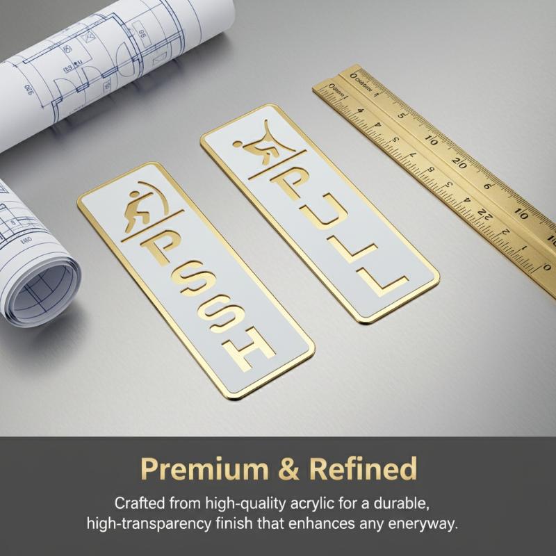 Push Pull Window Door Sticker Acrylic Sliding Logo Sign Adhesive for Restaurant Office Hotel Store Entry Glass Decoration