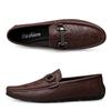 2024 Handgefertigte Herrenschuhe aus echtem Leder Luxusmarke Italienische Casual Herren Slipper Atmungsaktive Fahrschuhe Slipper Mokassins Retro