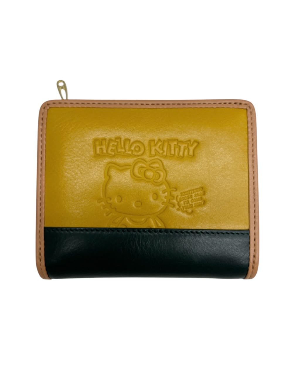 

Nadaya Sanrio Characters Hello Kitty Retro Pop Genuine Cowhide 11cm W x 9cm H x 87113 Bi-fold Wallet, Leather, Leather, Yellow, 3.5cm D,