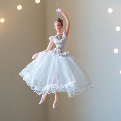 Süßer Weihnachts-Ballettmädchen-Anhänger Tanz-Thema Handgefertigter Ballettprinzessin Hängeornament Tüllrock Weihnachts-Mädchen-Dekorationen