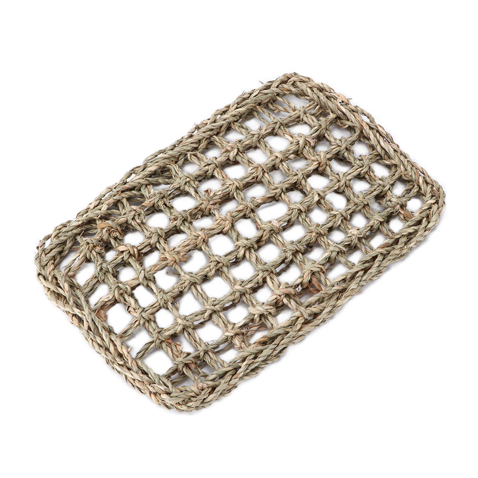 

Коврик для игр с кроликами, плетеный из морской травы, жевательная игрушка, коврик для кроликов, шиншилл, хомяков