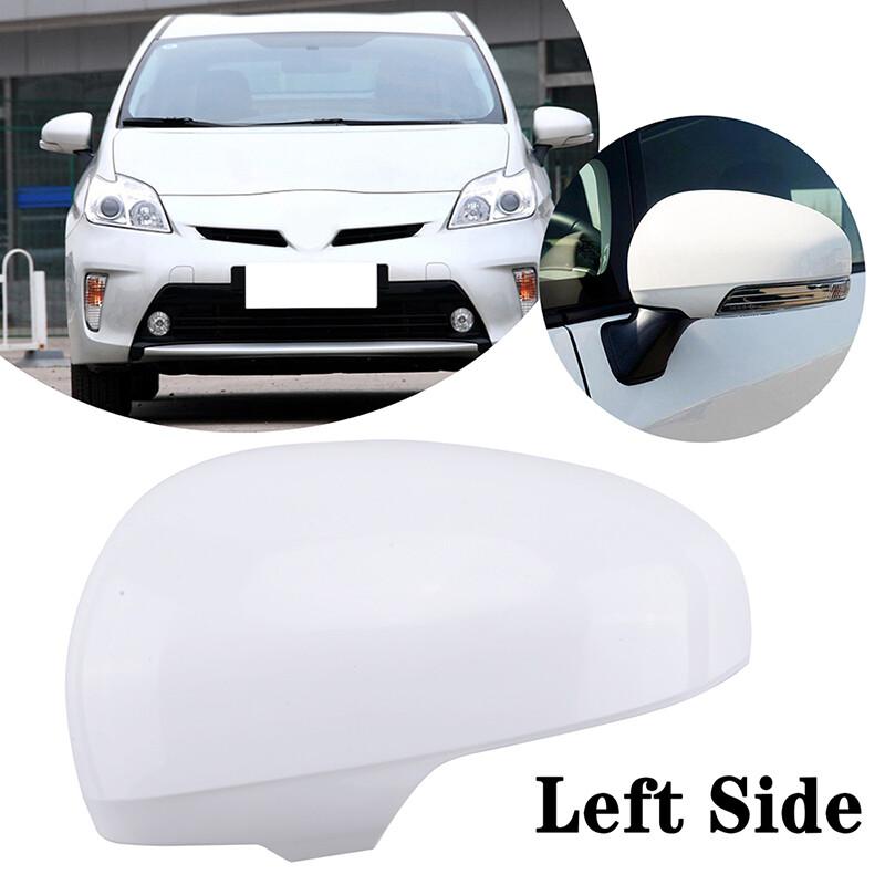 Left Driver Side Rear Mirror Cover Cap White For Toyota Prius C 2012-2018 Primer