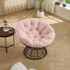 Ergonomic Wicker Papasan Chair, 360 degrees Swivel Indoor Outdoor with Soft Thick Cushion, Ideal for Living Room