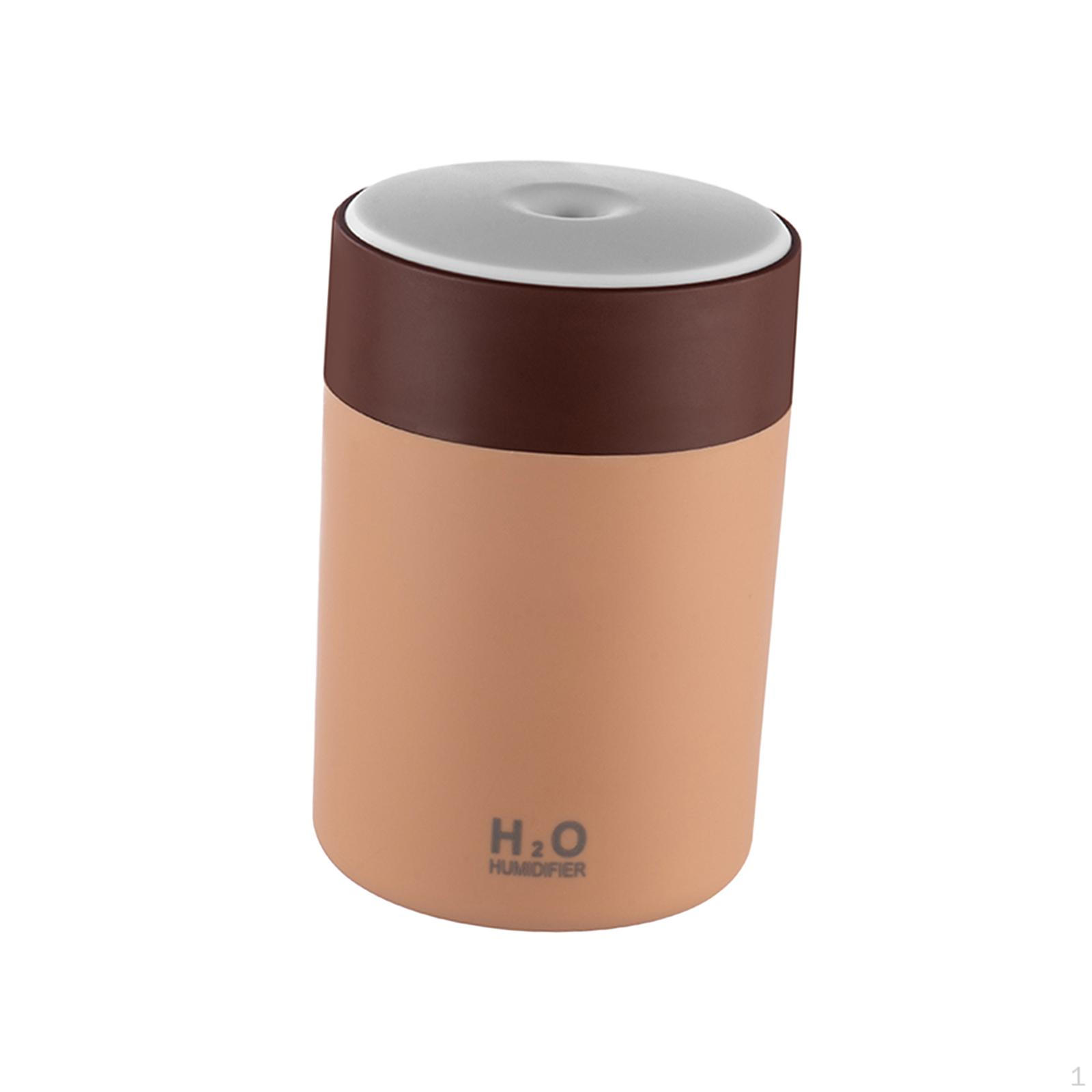 

300ml Portable Mist Humidifier with Multicolor Light Auto Shut Off Quiet Multifunctional коричневий