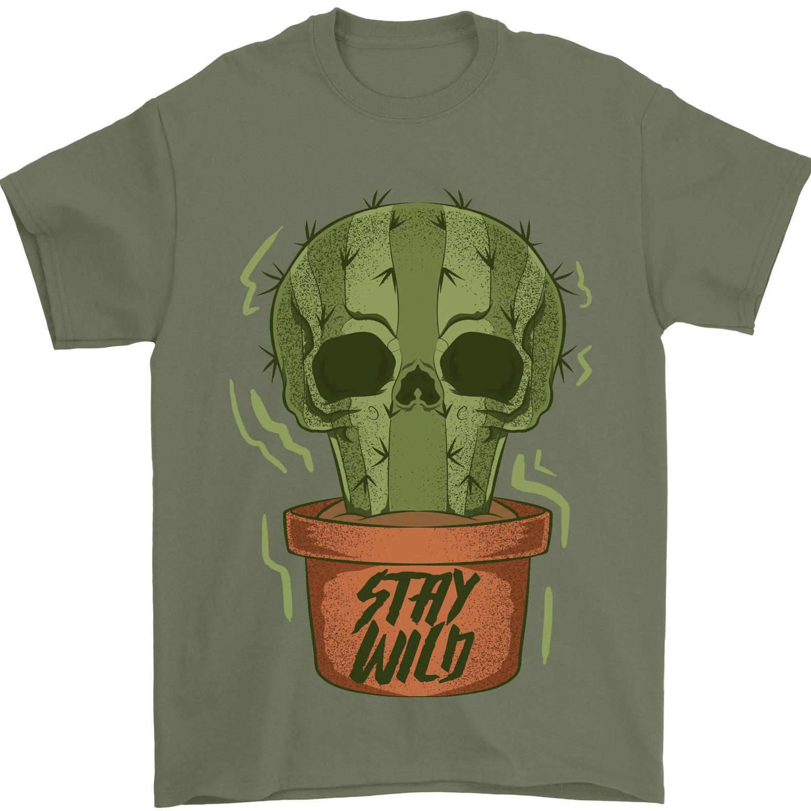 Cactus Skull Gardening Gardener Plants Mens T-Shirt 100% Cotton M