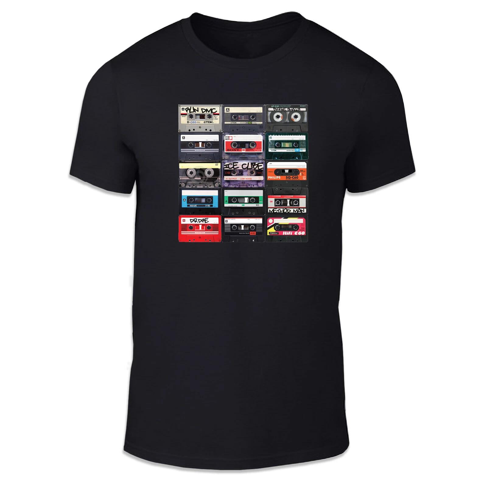 Old School Mix Tapes - Music Cassettes Retro Adult Unisex T Shirt L