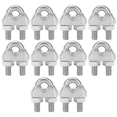 10 Stück 14 Zoll M6 Edelstahl Drahtseilkabel Klemme U-Bügel Sattelklemme