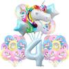 Pink Color Unicorn Aluminum Film Printing Latex Balloon Set Children'S First Birthday Arrangement Surprise Gift