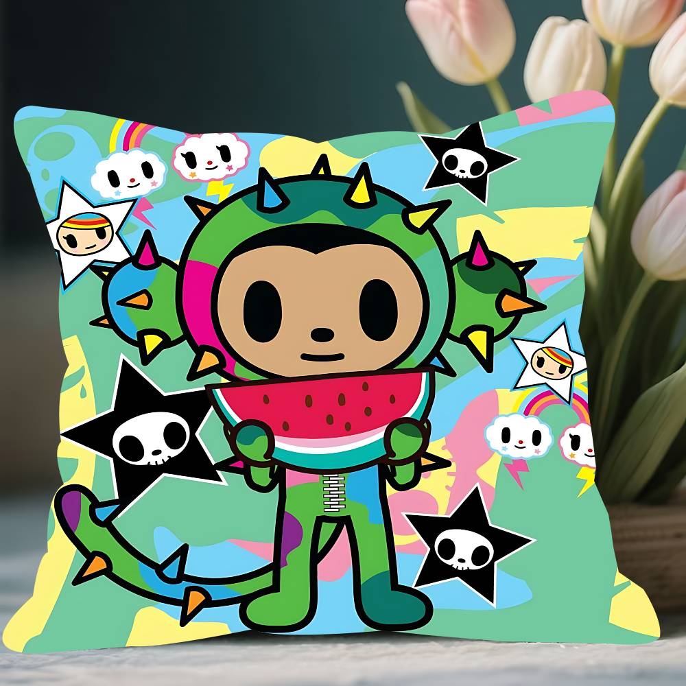 

Anime T-Tokidoki Pillow Case Removable Washable Cushion Cover – All-Season Soft Linen 12x12Inch