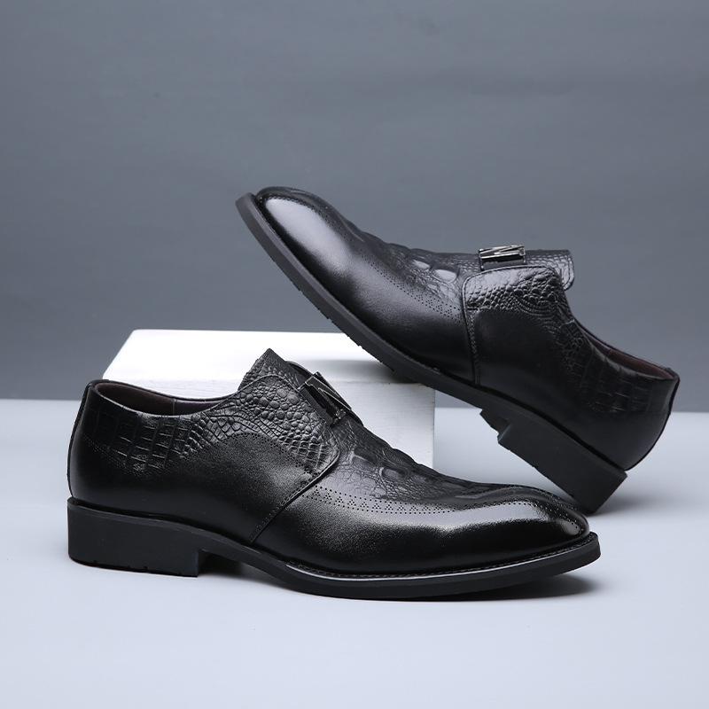 2025 autumn new business first-layer cowhide formal men's leather shoes office gentleman single shoes casual versatile