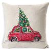 Cushion Cover Christmas Car Red Pillow Cover Bed Cushion Pillow Linen