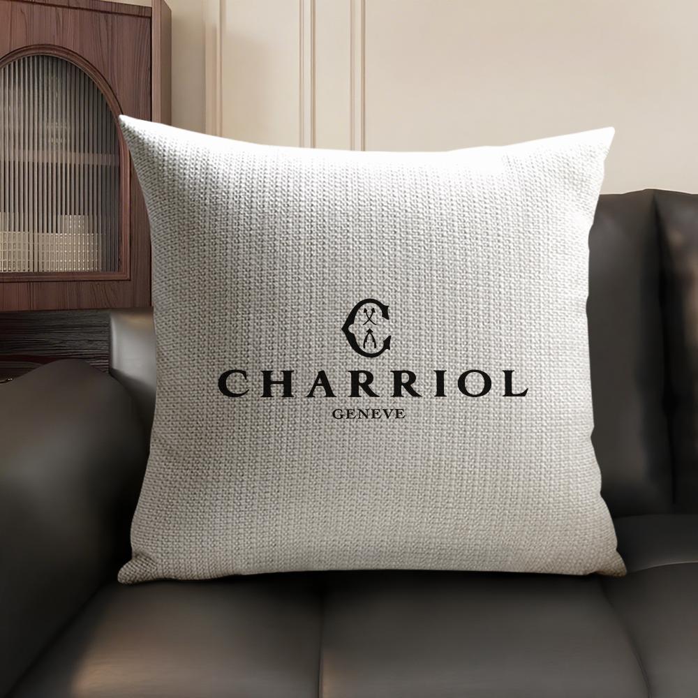 French C-Charriol Cushion Cover Summer Breathable Linen Organic Fabric Double-Sided Printing Sofa Pillow Case Home Decor