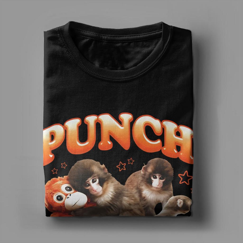 Baby Monkey Punch Cute Monkey Punch Cotton T Shirt For Unisex Summer YK Fun T Shirts Breathable Harajuku Tee Shirt Big Size