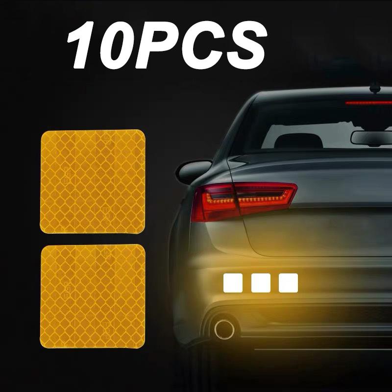 10Pc Car and motorcycle reflective sticker Safety Tape Anti Collision Warning Reflective Sticker for Automobile Trunk Decoration