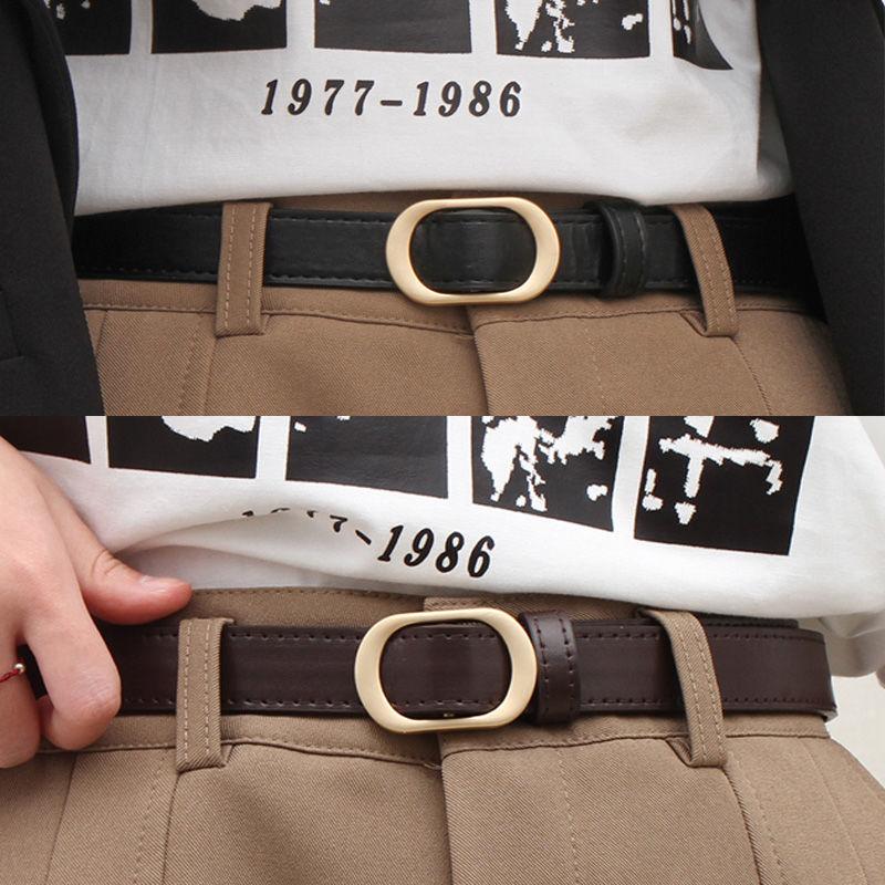 Versatile No Womens Hole Belt In Round Gold Black And Coffee Perfect For Style Student