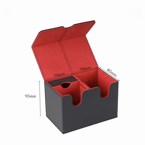 Tiaraments Deck Case, Trading Card Case, Magnetic, PU Leather, 160 Cards, Sleeve Compatible, Yu-Gi-Oh!, Pokemon, Duel Masters, and Other Card Games, B