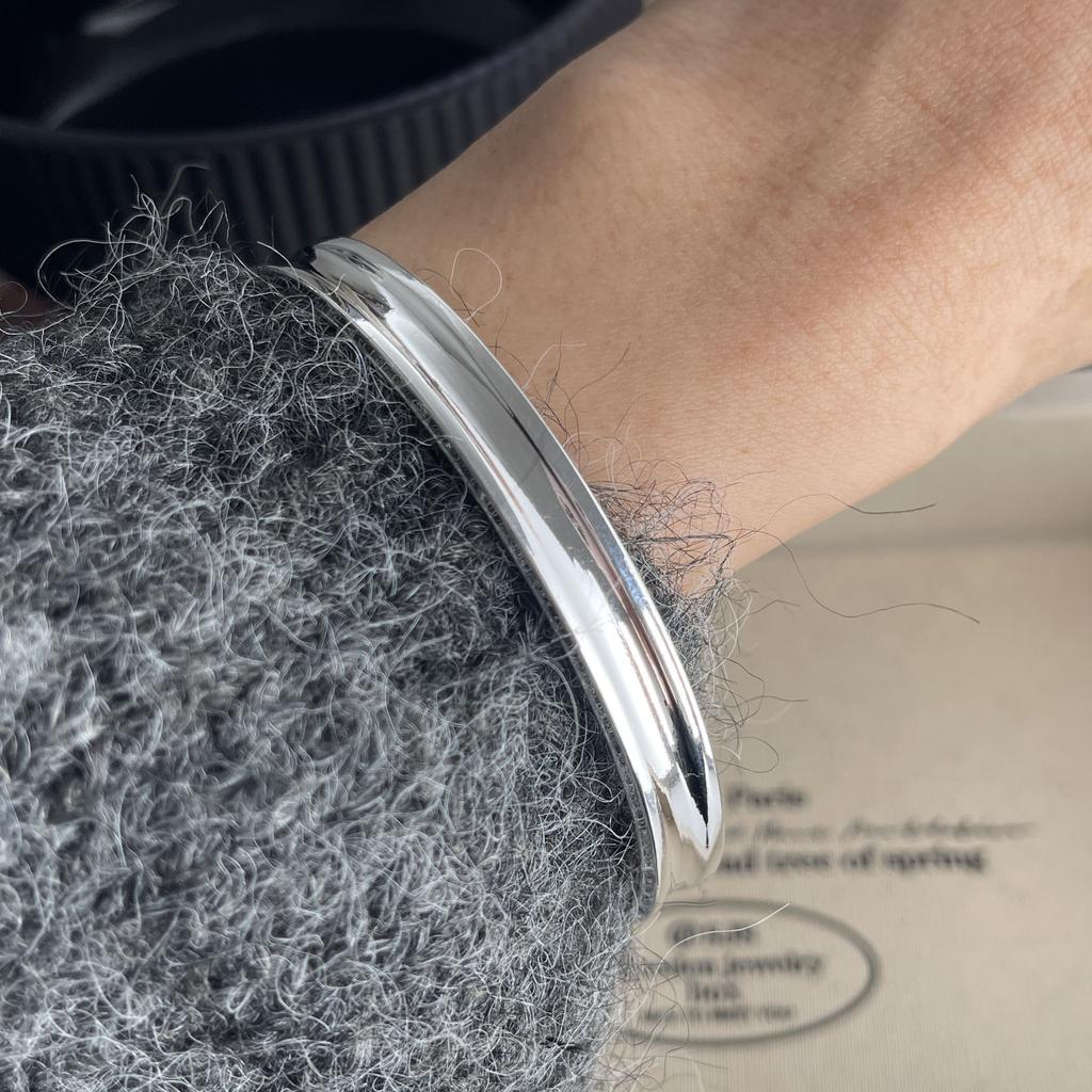 100% Massief 925 Sterling Zilver Retro Armband voor Dames Heren Vintage Handgemaakt Eenvoudig Smal Eenvoudige Armband Verjaardagscadeau