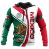 Sweat à capuche imprimé drapeau national du Mexique pour homme Mode Motif aigle 3D Nouveauté Sweats Hip Hop Harajuku Pulls Oversize