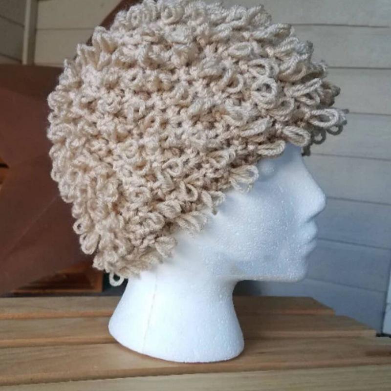 Purely Hand Knitted New Style Funny Horn Hat Party Mask Headgear