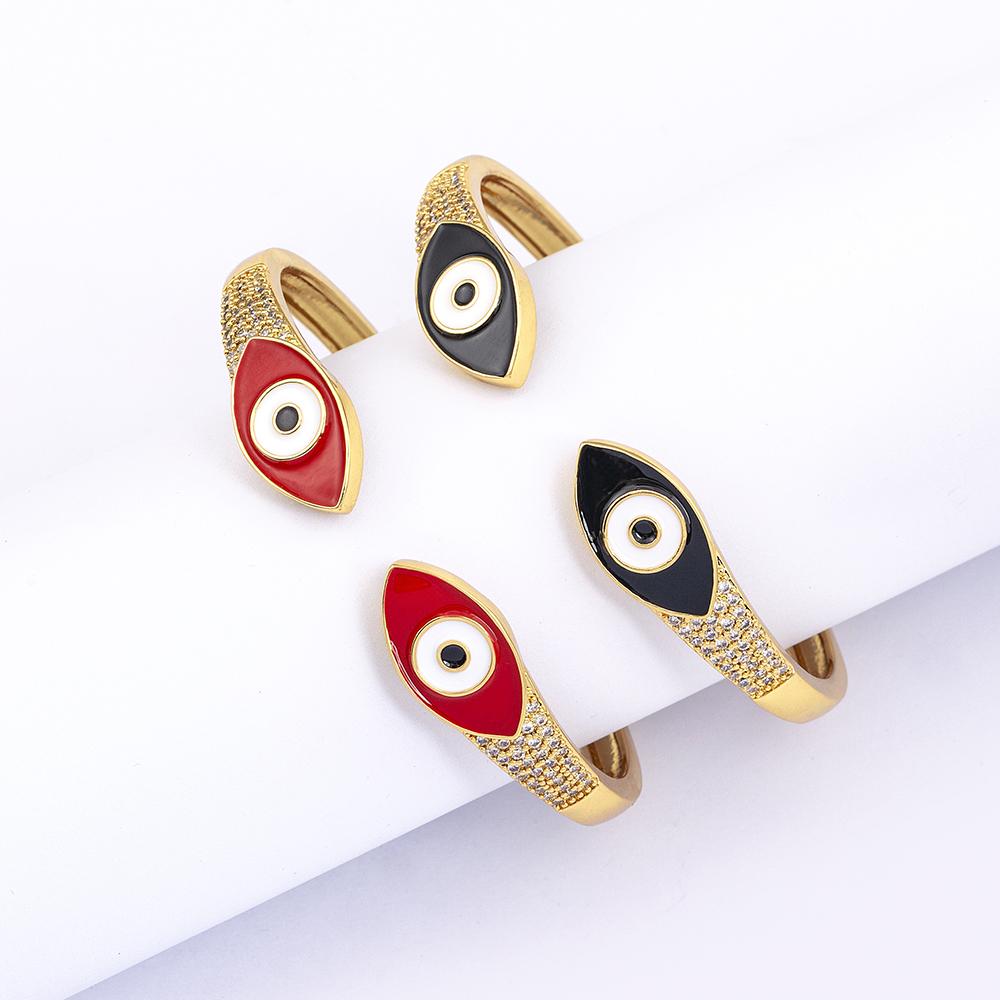 Nidin High Quality Lucky Evil Eye Bangles Bracelets for Women Girl Mutiltype Classic Colorful Enamel Boho Adjustable Jewelry