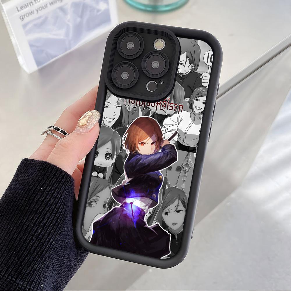 Jujutsu Kaisen Nobara Mobile Phone Case for iPhone 17 16 15 14 13 12 11 Air Pro Max Plus Thicken TPU Colorful Cover Cover Luxury
