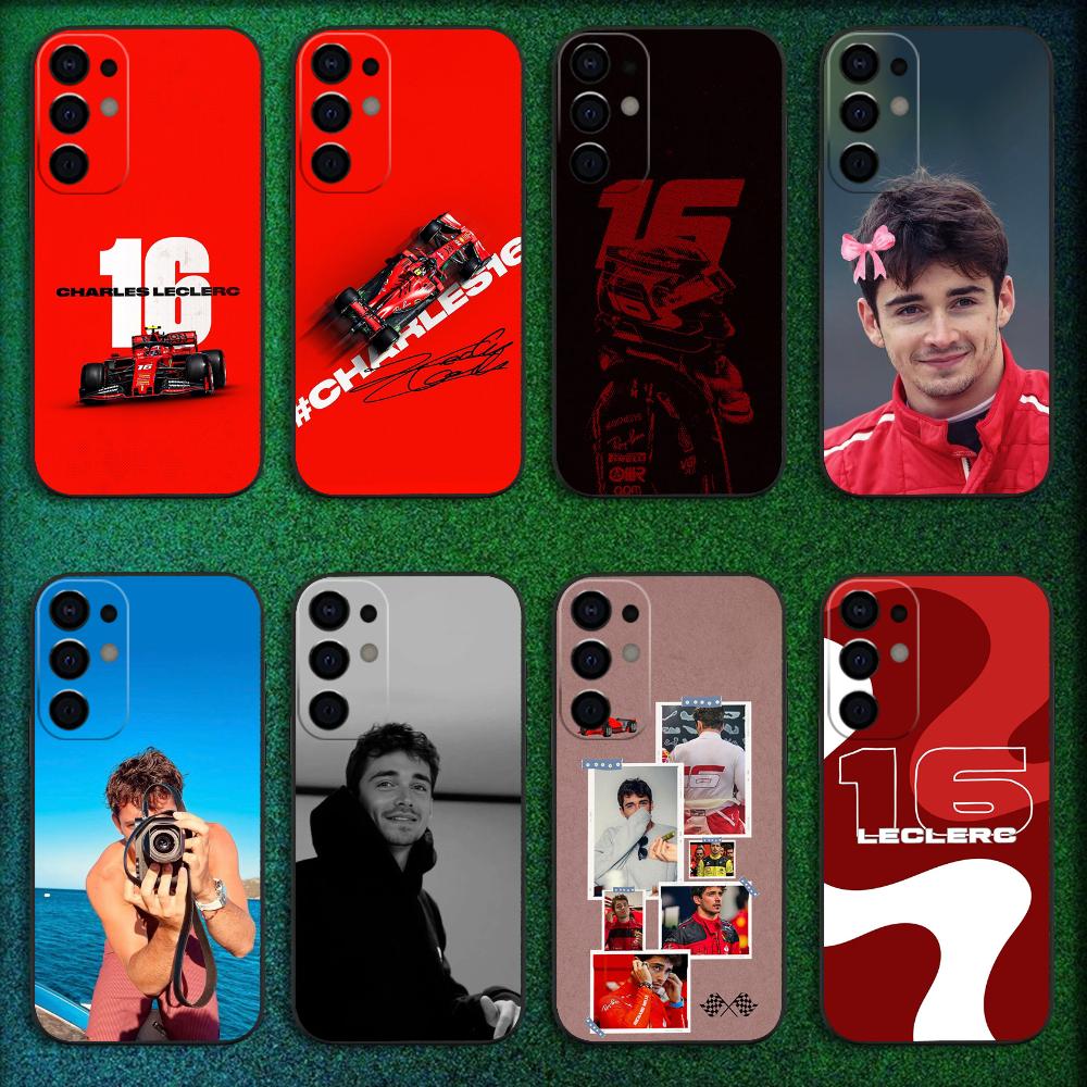 Racing Driver C-Charles Leclerc Phone Case For Samsung S25,S24,S21,S22,S23,S30,Ultra,S20,Plus,Fe,Lite,Note,10,9,5G Black Cover