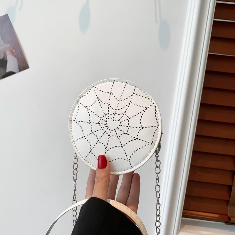 

Популярная в этом году модная корейская версия темпераментной цепочки, маленькая женская сумка 2024 года, осень и зима, новая универсальная маленькая круглая сумка белый