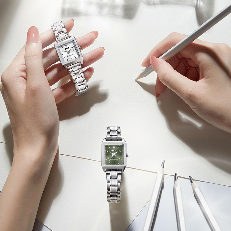 FILA Elegant Series Quartz Watch Silver Dial Women watches Pearl-White Emerald-Green FLL38-6578