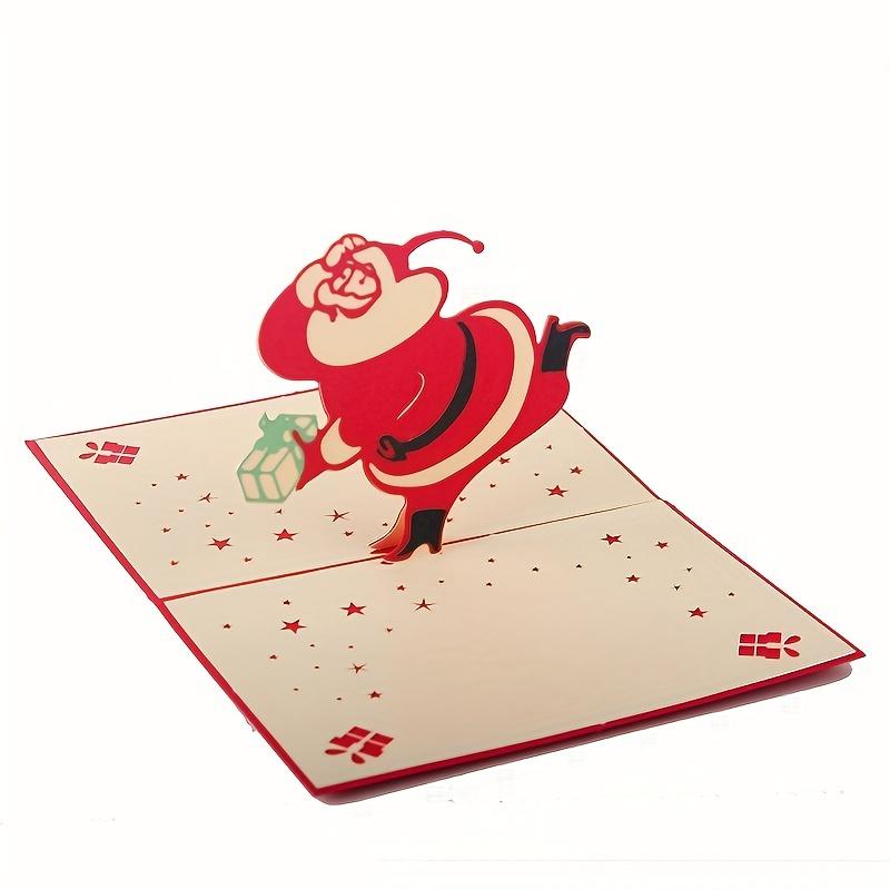 3D Christmas Blessing Card with Greeting Card Christmas Gift Accessories DIY Blessing Message Christmas Tree Card