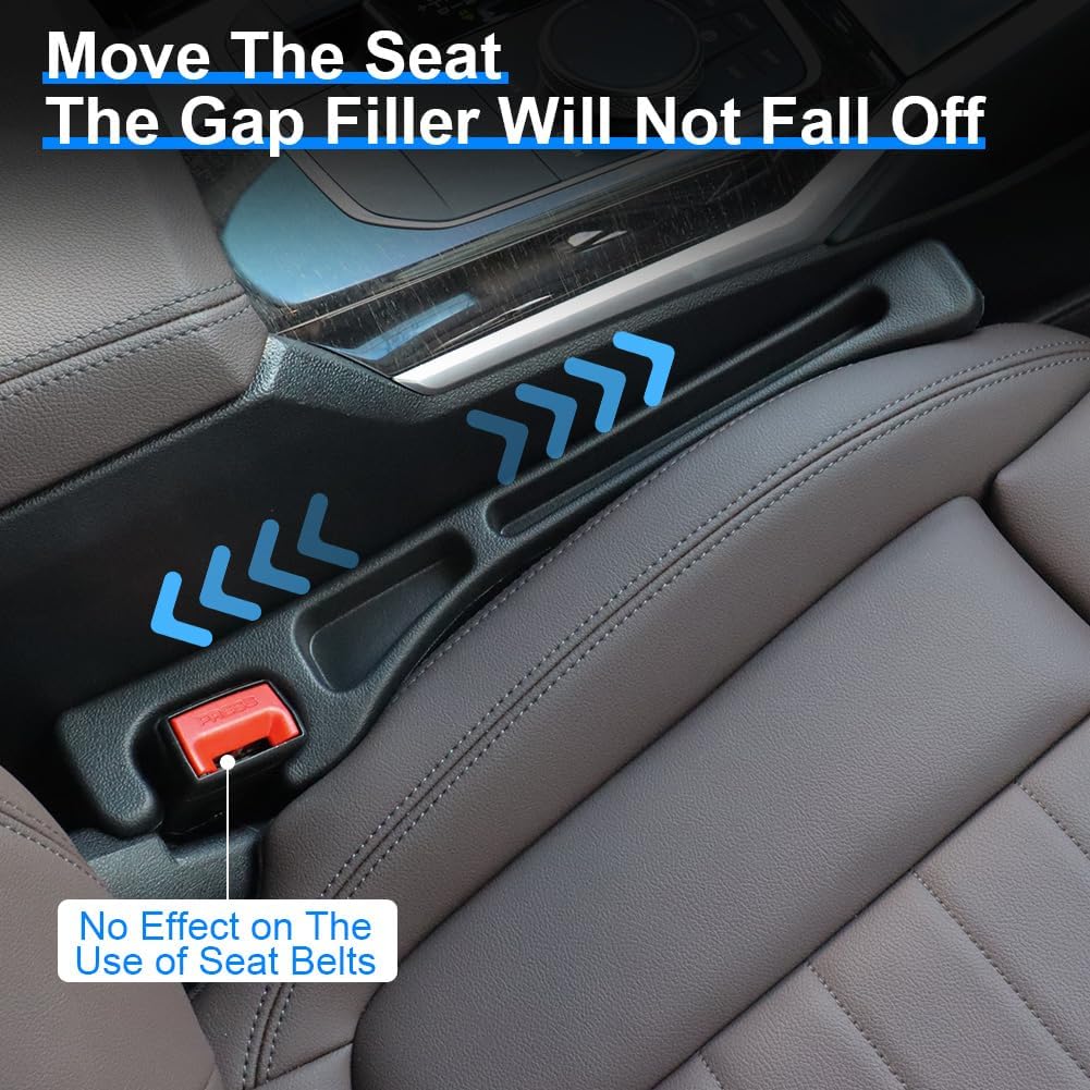 2PCS Car Seat Gap Filler,Anti-Drop Car Seat Crack Organizer,Prevent Items Falling Between Seats - Flexible & Durable For Universal Vehicles,Car