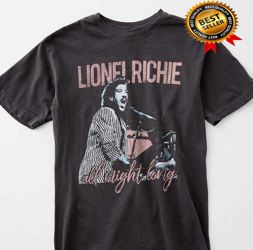 Vintage All Night Long Lionel Richie Black Shirt Men Women Cotton L
